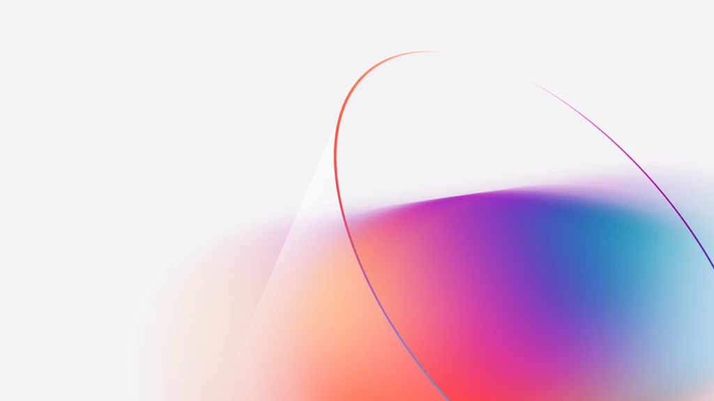 A colorful background with a curved line