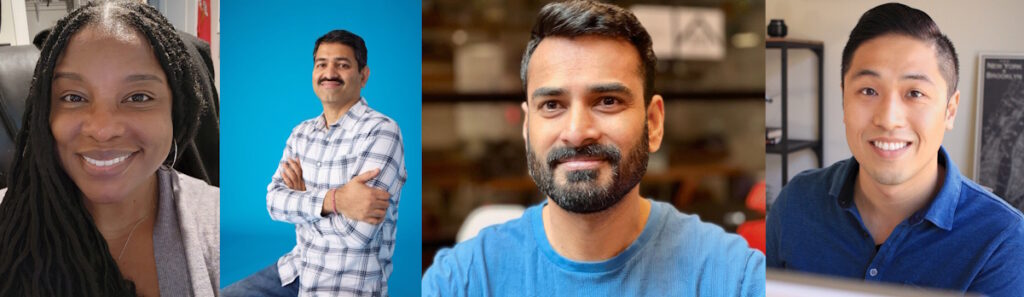 Smith, Tripathi, Madhu, and Po in a composite image.